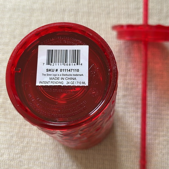 Starbucks Red Jeweled Drinking Cup - Picture 5 of 6